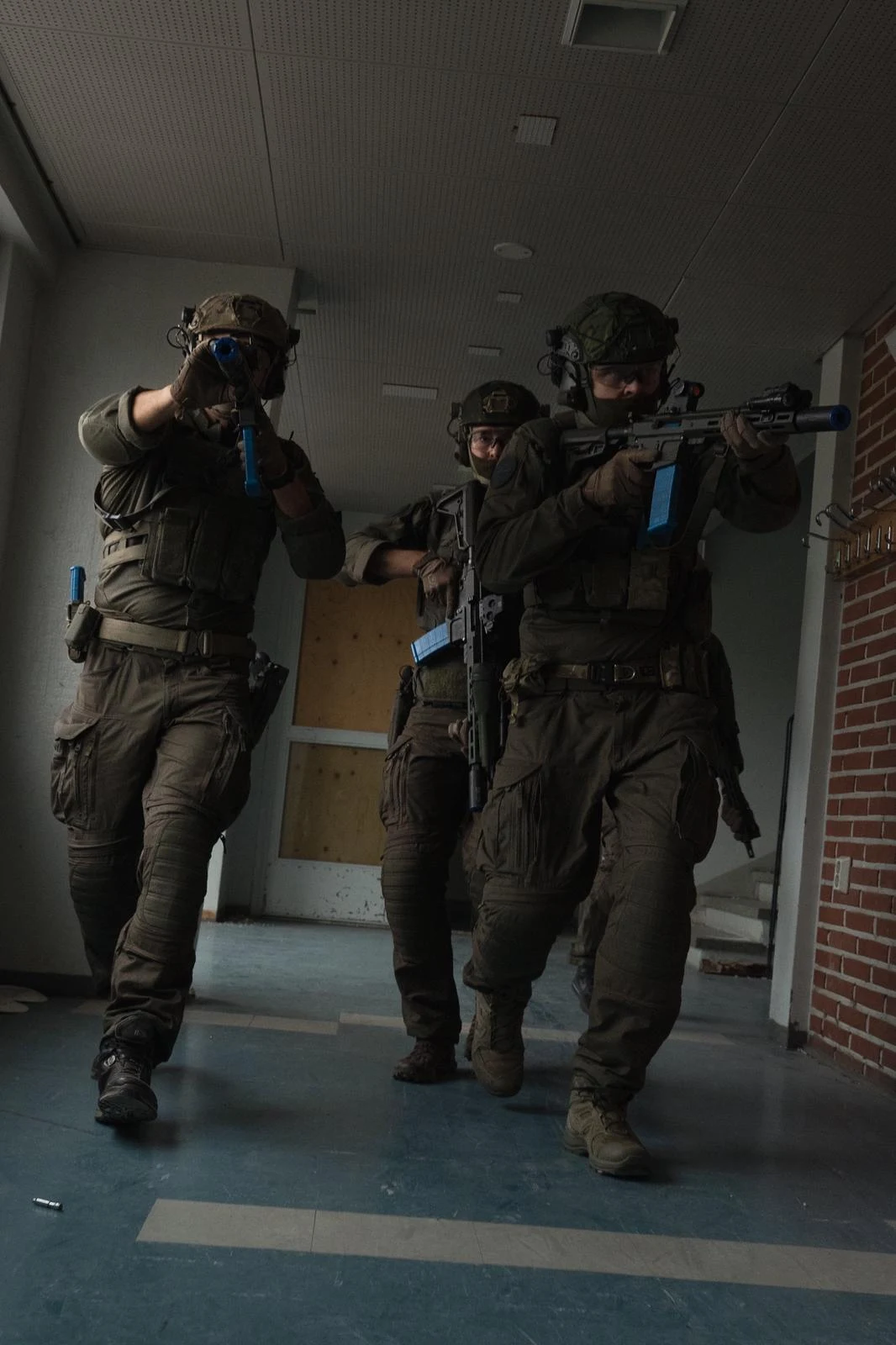A T4F team taking part in a supervised indoor training exercise